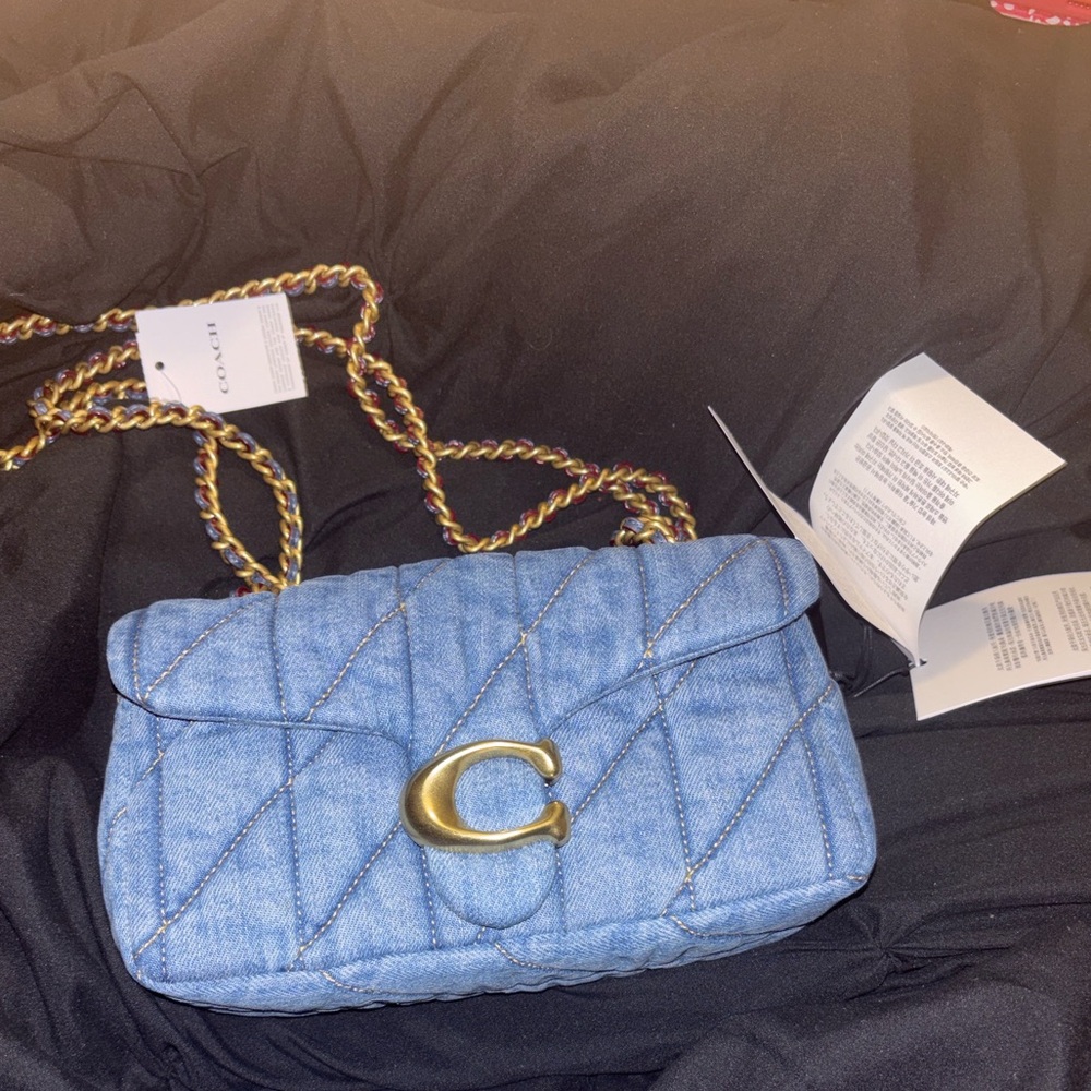 Coach denim tabby 20